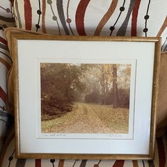 Phil Rusten Signed Framed Photograph “Come Walk With Me” 14×16 Michigan Autumn