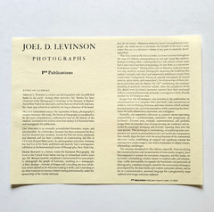 Joel D Levinson Photographs, Signed- Flea markets, SC 1st Ed 1984 VG Condition