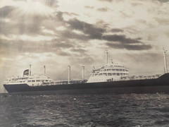 Unique Large Photo Ocean Liner Messageries Maritimes Ship Chenonceaux Indochina