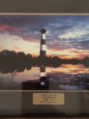 Bodie Island Lighthouse Dare County , N.C Picture On Solid Wood Frame