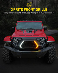 Mad Max Grill Front Grille W/Drl & Turn Signal for 2018+ Wrangler JL JLU JT | 3