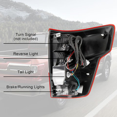 Tail Light Assembly with Bulbs Compatible with Nissan Titan/Titan XD | Left Driv