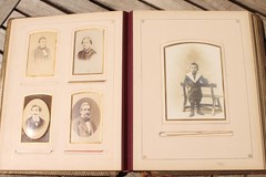 Antique Photo Album 63 Sepia Portrait Photos Women Family Rabin France 1888