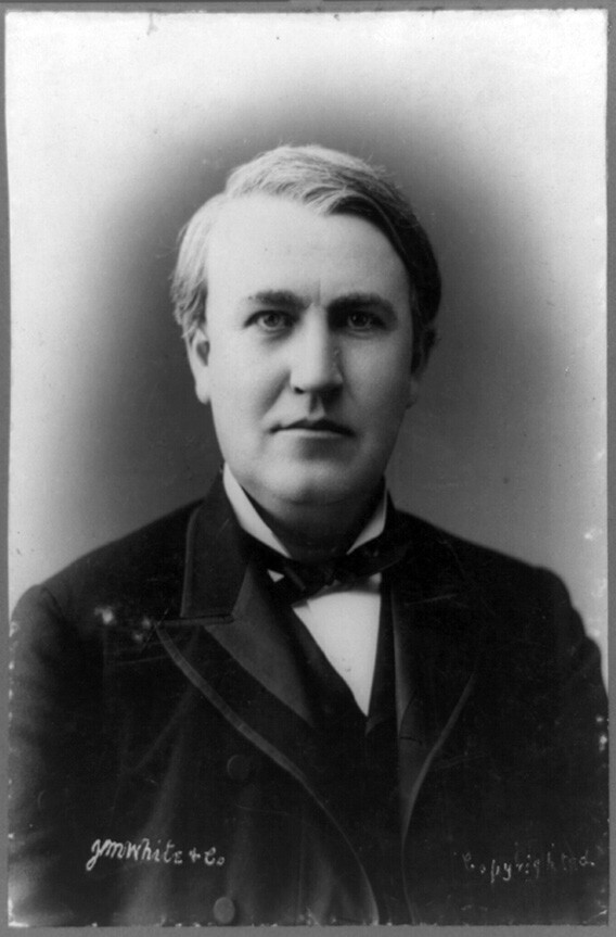 Thomas Edison Photograph – Vintage Photo from 1893