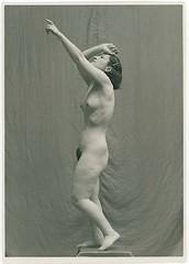 Nude Young Woman Nude Artist Model in a Pose Vintage Circa 1918 – XL