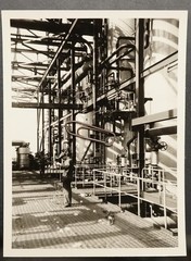 Photo View Plant Factory Germany Silo Industrial Site Oil Rig Picture