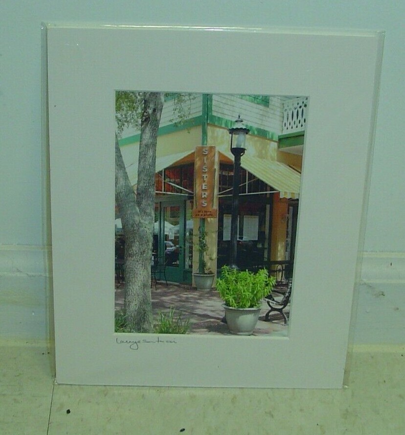 ART PHOTOGRAPHY Sisters cafe, sunny day, plants around by Larry Santucci 8×10