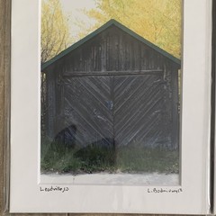 Set of Two Leadville Colorado Photo Prints – Matted – Barn Fall Colors Decor
