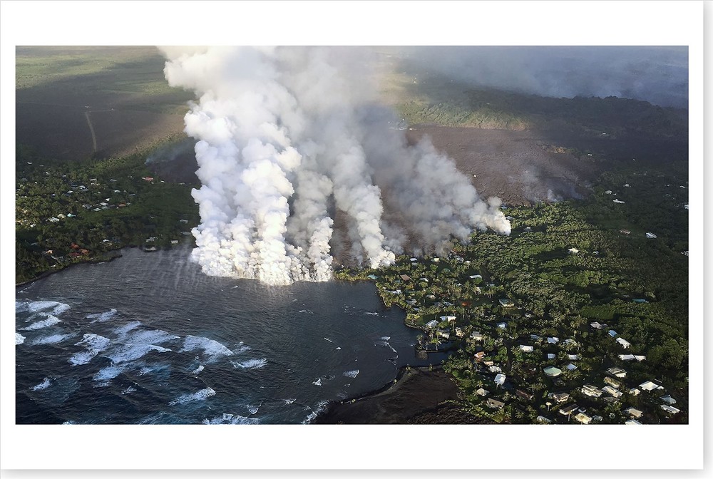 Fissure 8 Lava Enters Kapoho Bay Kilauea Volcano Hawaii 2018 Silver Halide Photo