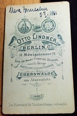 Clara Bernecker – born 1866/CDV Otto Lindner Berlin Eberswalde