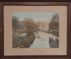 WALLACE NUTTING «A Barre Brook» Hand Tinted Photo – Signed – 15″ x 12″