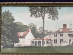 RARE HAND COLORED PHOTOGRAPH MT VERNON ROYAL CARLOCK GEORGE WASHINGTON FRAMED