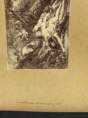 Curiosa Albumen Photograph Engraving François Boucher A. Calavas Paris 1875