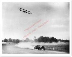 Barney Oldfield Lincoln Beachey Airplane vs Automobile Race Silver Halide Photo