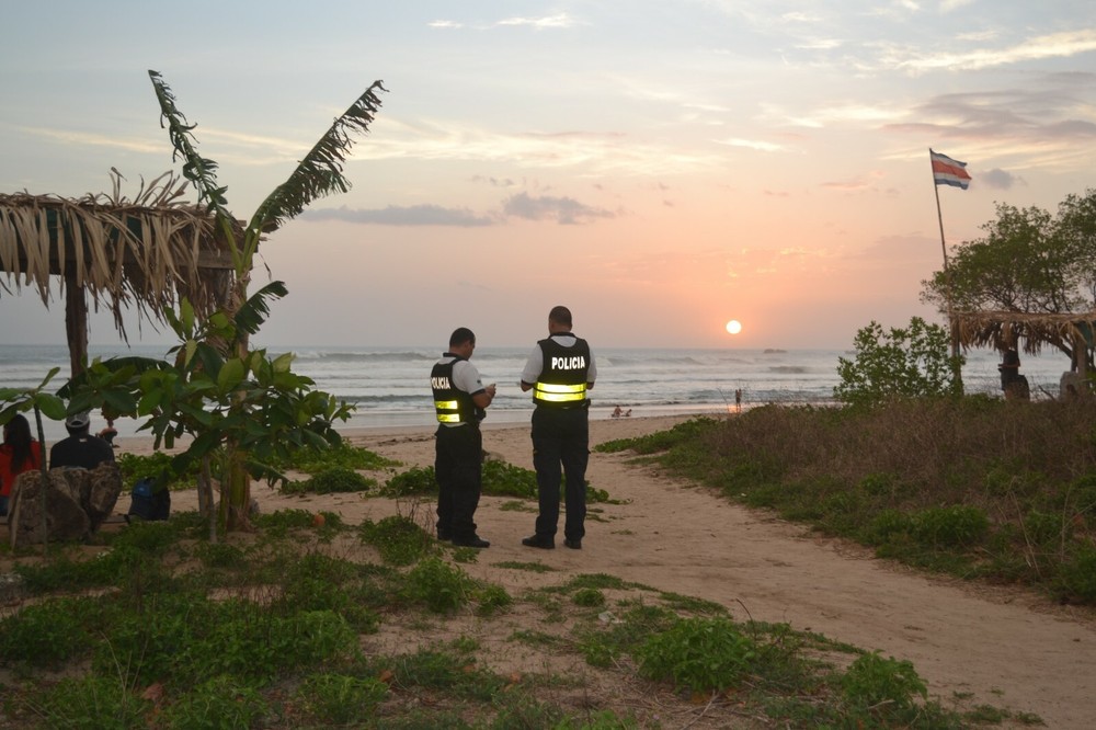 Costa Rica photo of Police Giclee gallery Canvas Wall Art Beach Sunset Ocean
