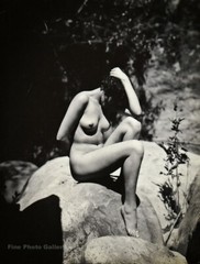 1928 Original EDWIN BOWER HESSER Female Nude Woman Art Deco Silver Gelatin Photo