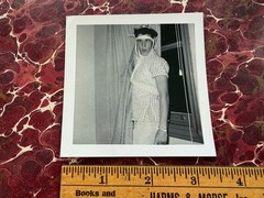 SUPER WEIRD Original Black and White Photo 3 1/2″ X 3 1/2″ HALLOWEEN? STRANGE