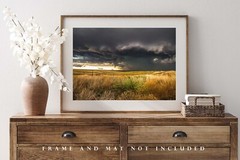 Storm Photography Print – Picture of Thunderstorm Over Plains in Texas Panhandle