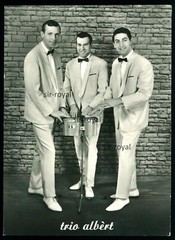 Trio Albert Simmerl-Unteruhldingen-band music group 1960s-photo postcard 11x15cm
