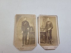 Mixed lot photos portraits cardboard 1900/10 soldiers Mrs. Düsseldorf Leipzig #265621