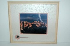 Grand Canyon & Lightning Signed Photograph C1970 10×8″ Framed 18×16″