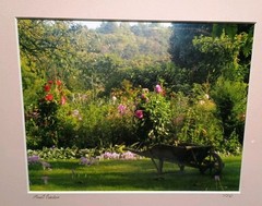 Monet Garden Giverny France Signed Photography Framed Matte 12 X 15 Claude Monet