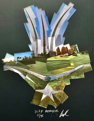 Original Signed MATTHEW PARKER Photograph Collage USAF MEMORIAL DR Arlington, VA