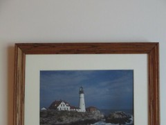 Original Color Photograph of Historic Maine Portland Headlight Signed by Artist