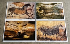 Set of 12 Lascaux Cave Art Photo Prints 1996 Crystal Productions France