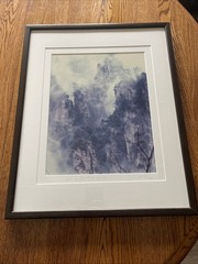 (Two) Keith Guo Ji Liang Framed Photograph, Mt. Tian Zi And San Qing, Signed