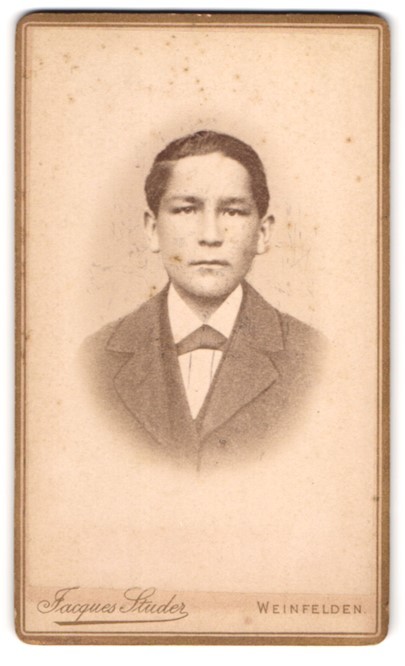 Photograph Jayques Studer, Weinfelden, portrait of a young man
