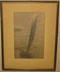 Antique WILLARD B JACKSON School ‘Elizabeth’ Crosby SAILBOAT Cape Cod PHOTOGRAPH
