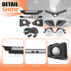 JX RACING Bumper Grille Kit Compatible with Toyota RAV4 SE 2016 2017 2018 Front