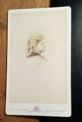Young Woman – Portrait from Side / Circa 1870s CDV A. Le Jeune Paris