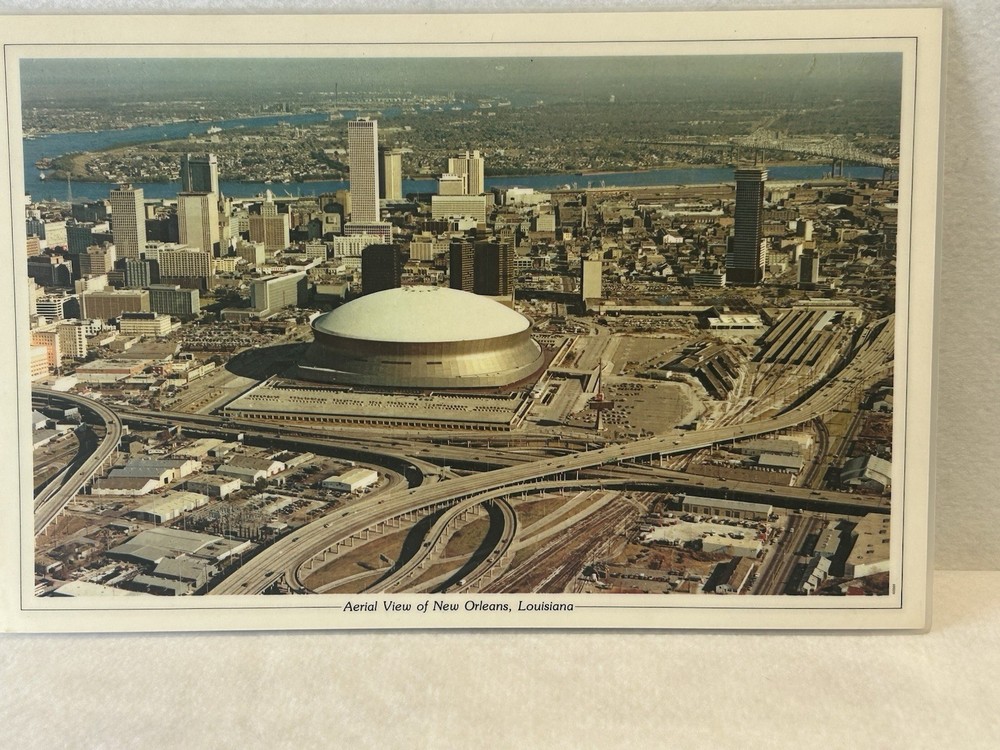 Vintage New Orleans Superdome Laminated Placemat Frameable Excellent Condition