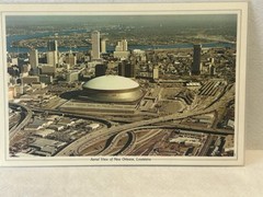 Vintage New Orleans Superdome Laminated Placemat Frameable Excellent Condition