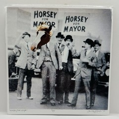 2012 Mixed Media Art “Horsey For Mayor” 2/50 Signed Black White Photo Horse