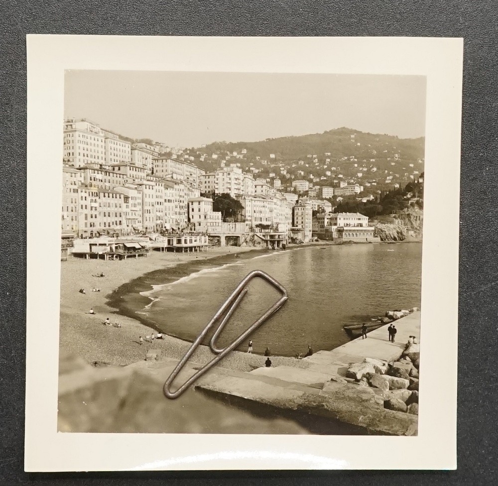 Photo View Genoa Italy Portofino Camogli Building Beach House Picture New Construction