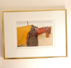 Color Photograph «Drying Saris» by Lisa Kristine Framed Signed 2007 EUC