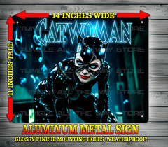 Catwoman 92 Michelle Pfeiffer Batman Returns Villain Metal Sign Wall Art 14″x11″