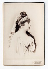 Charlotte Wolter Actress Vienna Theater Phèdre Racine Portrait Photo 1875