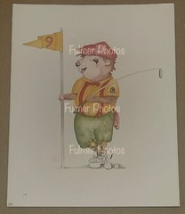 VTG 1960s CHIPPER Chipmunk HOLE #9 Golf Art Humor Decor POSTER PHOTO 11×14 COA