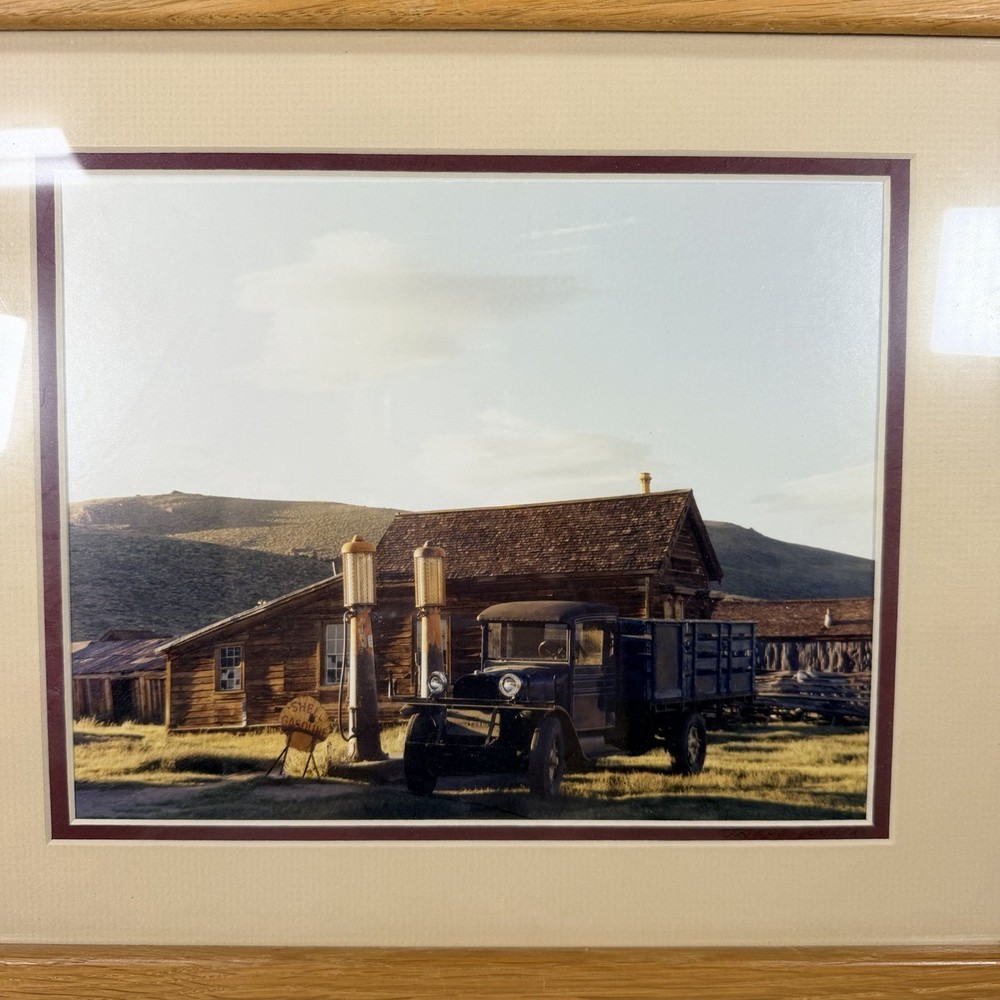 Pair Takao Wakida Framed Bodie CA Ghost Town Photographs Western Art 16×13