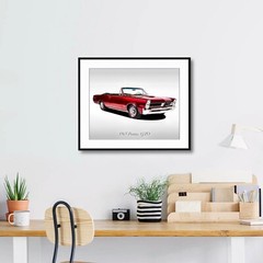 Classic Cars – 1965 Pontiac GTO Convertible – Red – Print