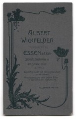 Photograph Albert Wickfelder, Essen, Schützenbahn 4, portrait of a gentleman with B
