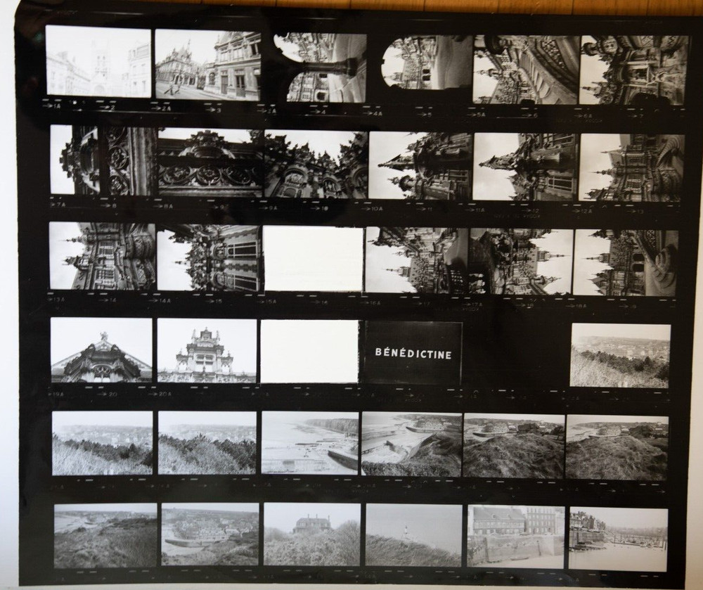 Photo Print Large Contact Sheet 1980 Various Views Normandy 40X50cm