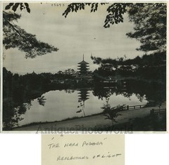 Nara pagoda Japan antique photo