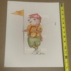 VTG 1960s CHIPPER Chipmunk HOLE #9 Golf Art Humor Decor POSTER PHOTO 11×14 COA