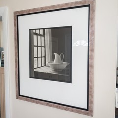 Monte Nagler Water Pitcher & Bowl Art Print 24×27 Silver Framed Photo Paper