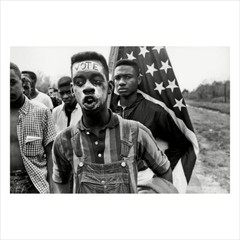 SIGNED Bruce Davidson Photo – Time of Change – Vote Civil Rights Selma March 6×6